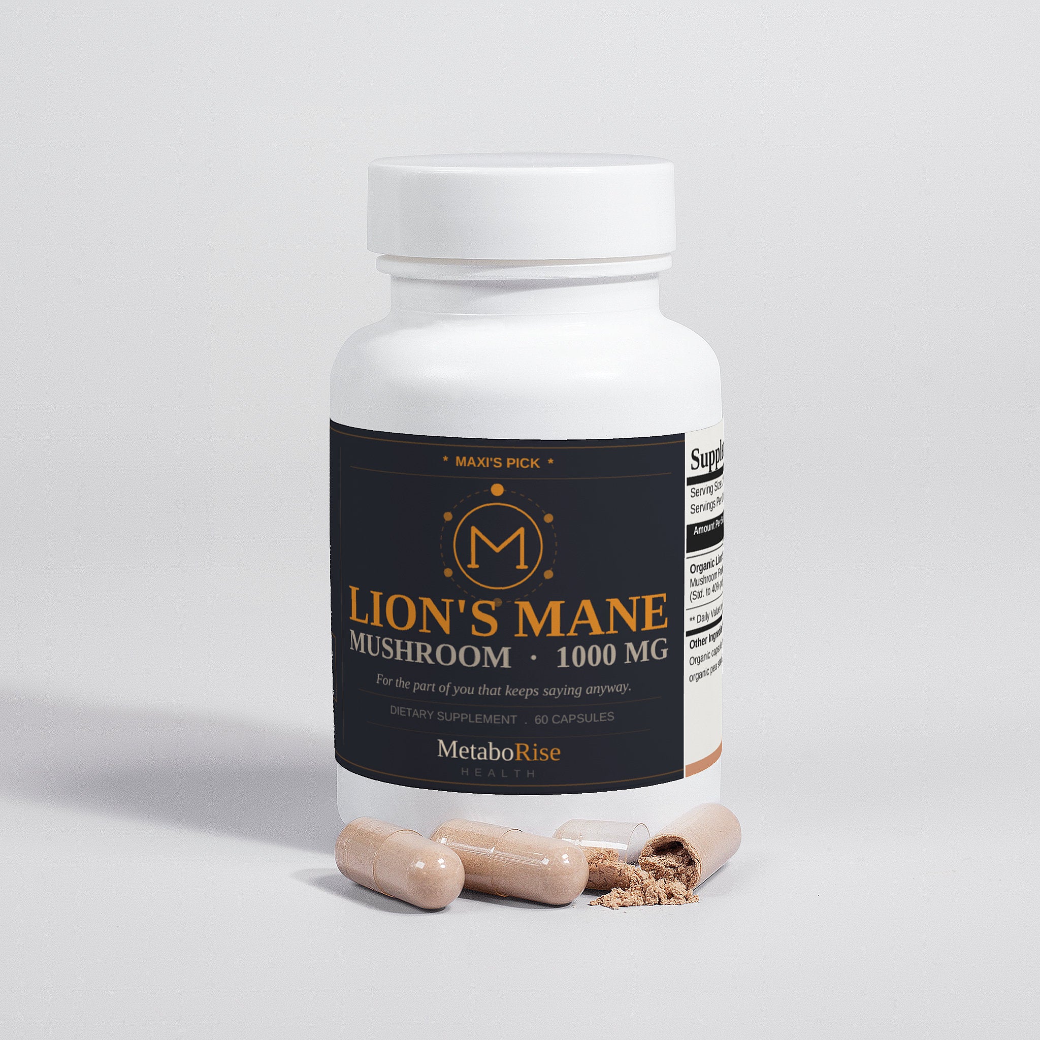Lion’s Mane Mushroom Capsules | Focus & Clarity Support