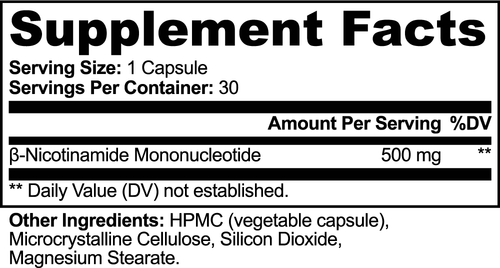 NMN 500mg Capsules | Cellular Energy Support