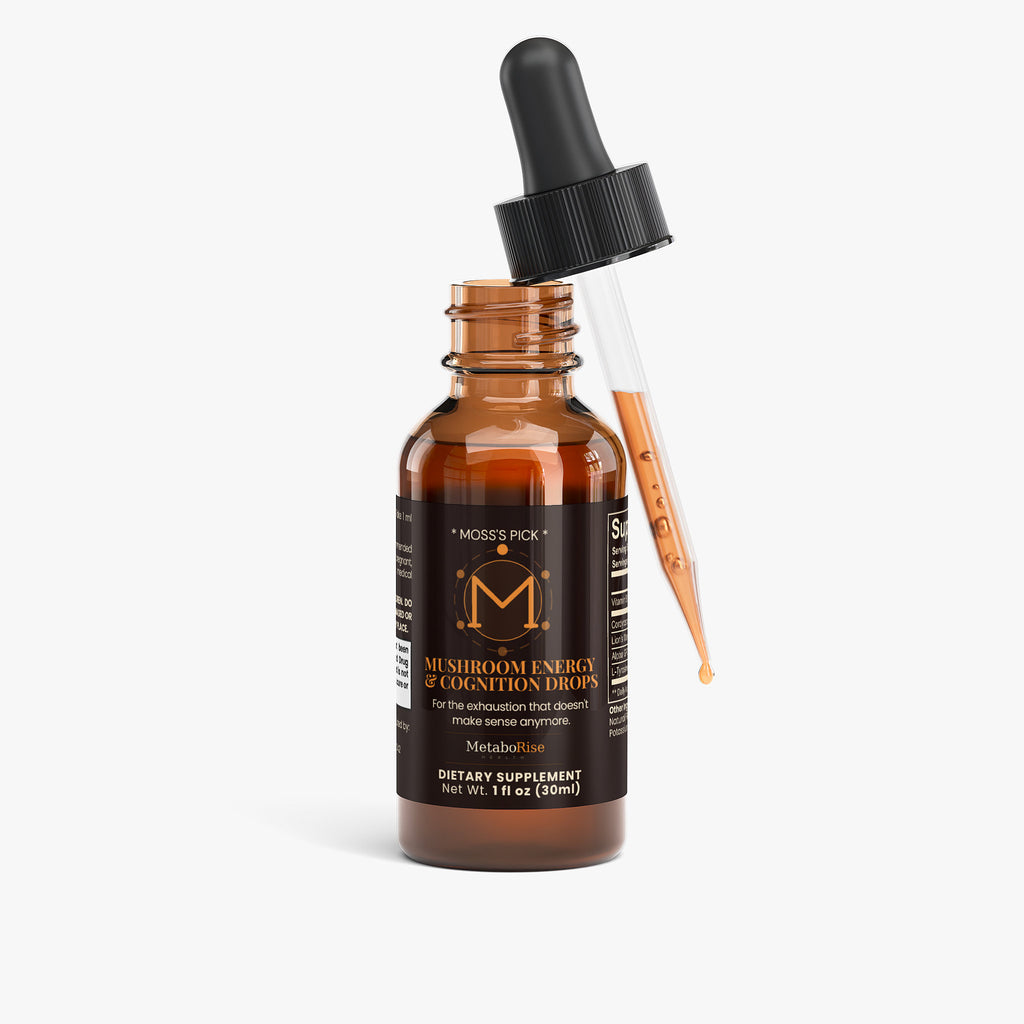 Lion's Mane cognition drops liquid supplement focus support MetaboRise Health