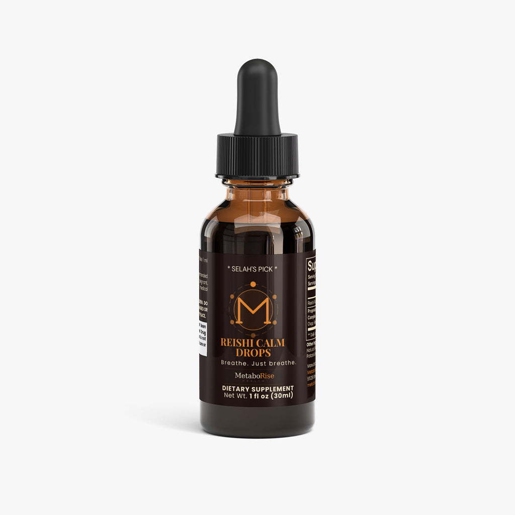 Reishi Calm Drops mushroom wellness supplement MetaboRise Health